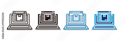 E-Commerce Delivery Icon Set Multiple Style Collection