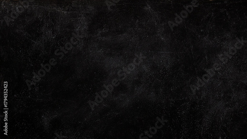 Aged grungy black surface with subtle scratches, dust, and white grain texture. Vector, illustration.