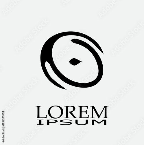 Abstract modern logo design with elegant curves and minimalist typography for branding projects