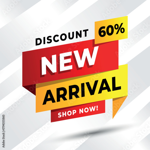 New arrival promotional banner design for new product