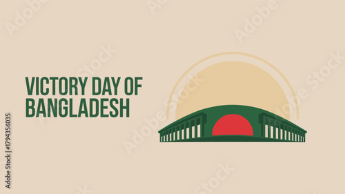 Victory Day Bangladesh Bridge Landscape Vector Illustration