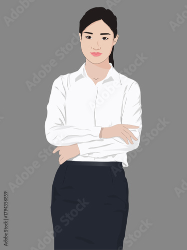 Working Lady Vector Image 
