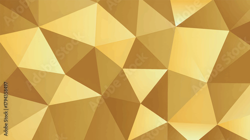 Golden Geometric Polygonal Abstract Background vector