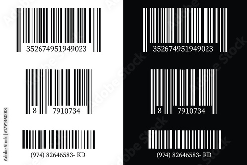 Damaged barcodes, crumpled QR code labels, product ID stickers with torn edges. Serial number badges, inventory barcode with peeling corner, pricing tags, ripped off package tracking codes vector set