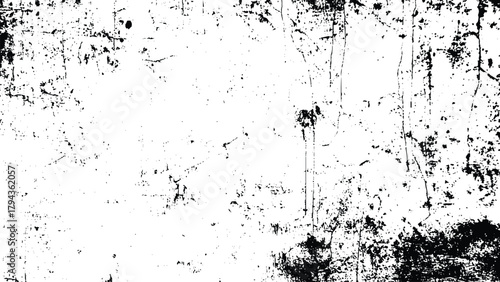 Grungy distressed texture overlay with scratches, dust, and worn effect. isolated on white background, Vector, illustration.