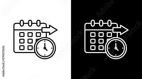 Long Term  White Icon Set Design