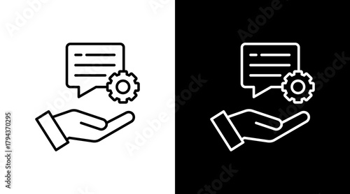 Volunteer  White Icon Set Design
