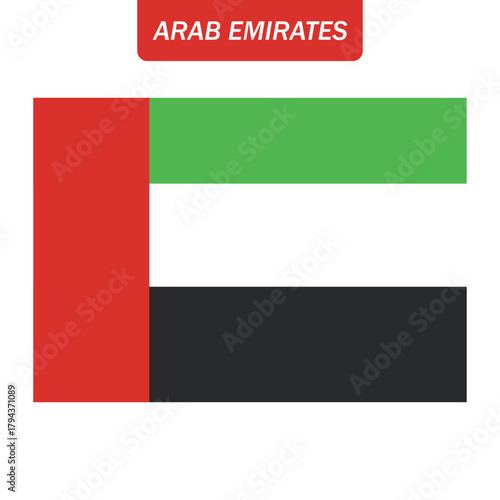 United arab emirates flag handmade National flag  vector