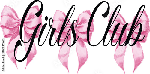 Pink bow plush Bows  satin girly ribbon coquette French Paris Parisian plush romantic girls trending style pink t-shirt design Slogan Logo Graphic Vector Tee shirt apparel print luxe fashion cherry 