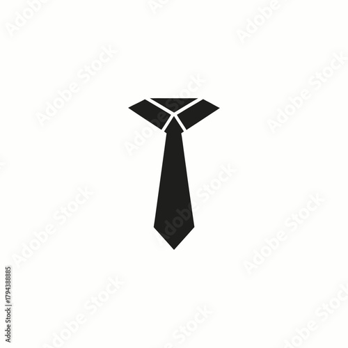 Black tie icon isolated on white background

