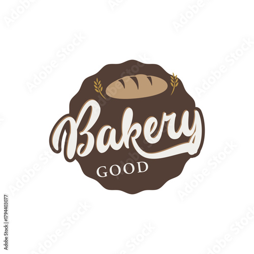 Delicious and tasty organic Fresh Baked Bakery Shop Logo design retro vintage.Logo for bakery shop, label or badge, business.