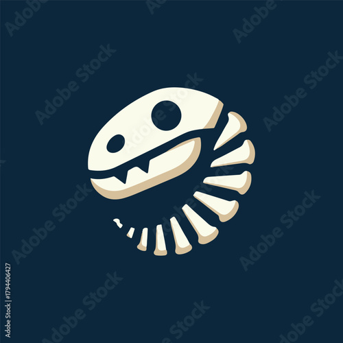 Dinosaurus Fossil Bone Logo
