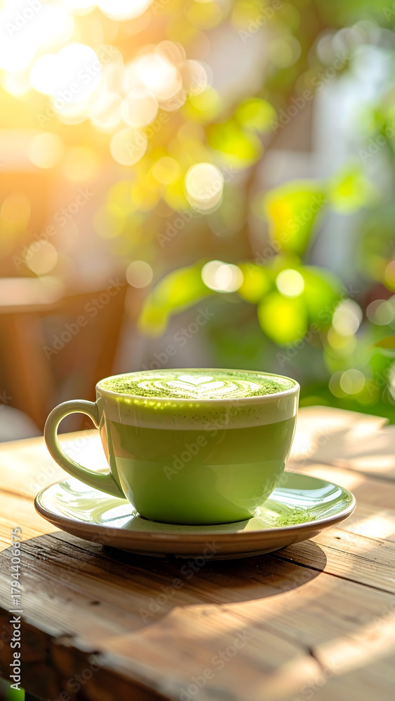 Fototapeta premium 抹茶ラテ