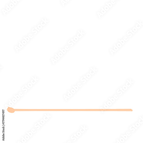 Simple Orange Line Icon on White Background - Minimalist Design Element