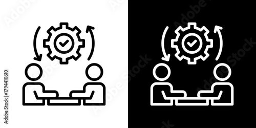Aligment Icon Set. Clean Line Design With Light And Dark Versions For Versatile Use. 