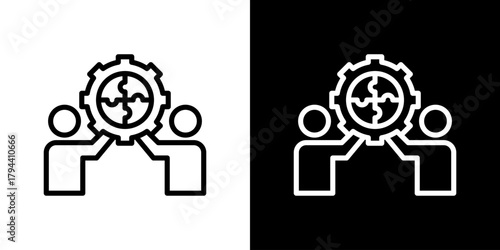 Synergy Icon Set. Clean Line Design With Light And Dark Versions For Versatile Use. 