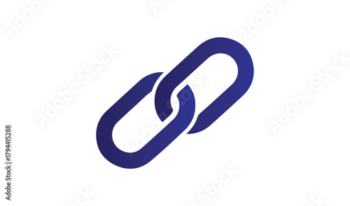 Two interconnected blue links symbolizing connection and partnership