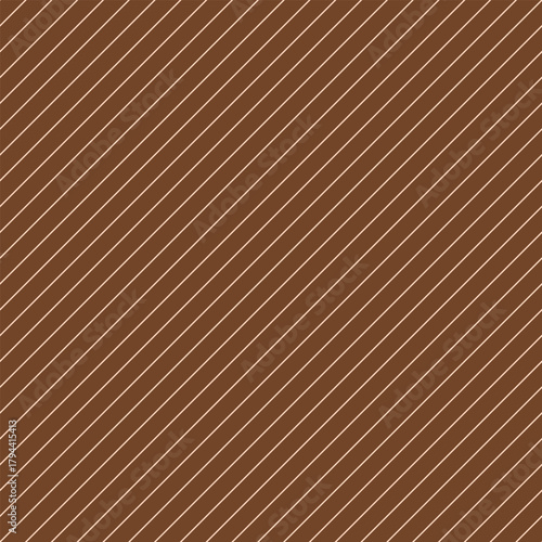 Seamless light peach diagonal stripe pattern on a deep orange brown background. Vector design for backgrounds, packaging, textiles, web, and graphic projects, warm and minimal.