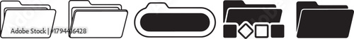 Folder icon collection Vector