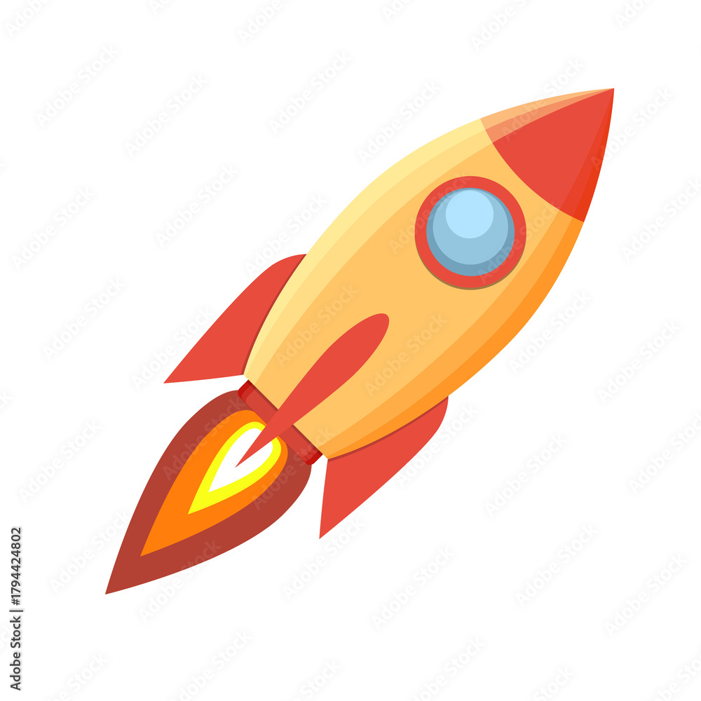 Fototapeta premium Rocket ship icon