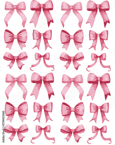 Bows bow mixed multi bundle satin girly ribbon coquette French Paris Parisian plush romantic girls trending style pink t-shirt design Slogan Logo Graphic Vector Tee shirt apparel print luxe fashion