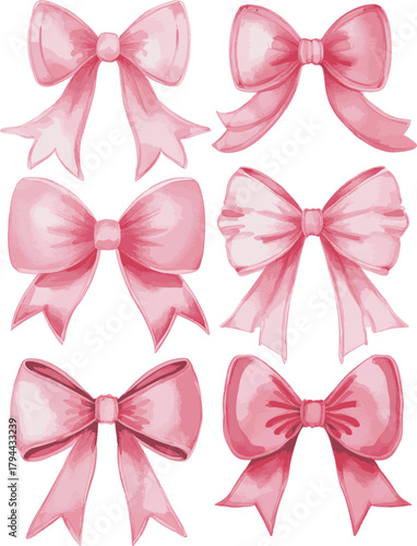 Bows bow mixed multi bundle satin girly ribbon coquette French Paris Parisian plush romantic girls trending style pink t-shirt design Slogan Logo Graphic Vector Tee shirt apparel print luxe fashion