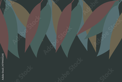 Muted abstract foliage vector — soothing abstract digital wallpaper (decorative digital Use only)