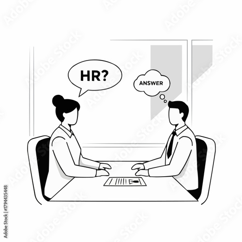 HR interview conversation between interviewer and interviewee.