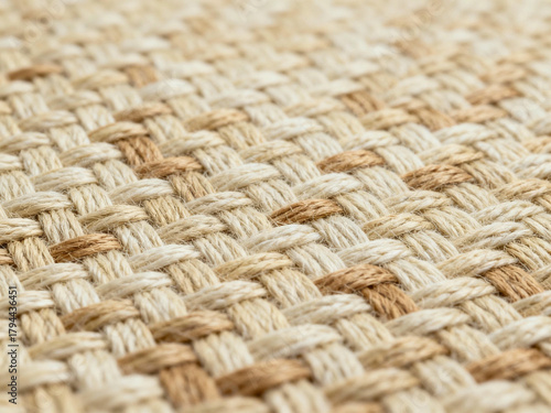Texture Weave: Detailed view of a woven material, showcasing intricate textures and patterns, reflecting the beauty of handcrafted artistry. 