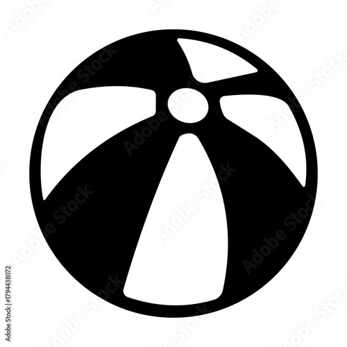 Beach Ball icon or logo isolated sign symbol vector illustration - high quality black style vector icons