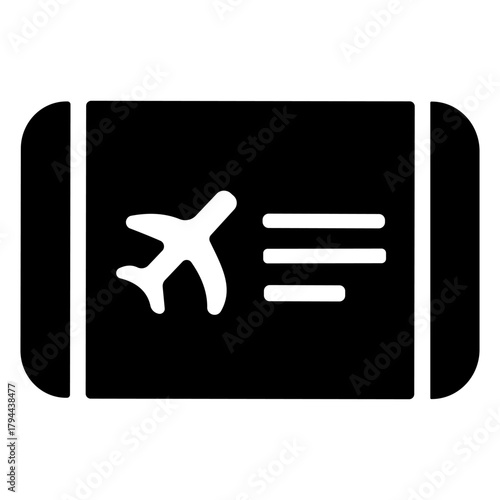 Boarding Pass icon or logo isolated sign symbol vector illustration - high quality black style vector icons
