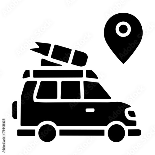 Camper Van icon or logo isolated sign symbol vector illustration - high quality black style vector icons