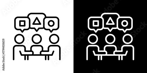 Diversity Icon Set. Clean Line Design With Light And Dark Versions For Versatile Use. 