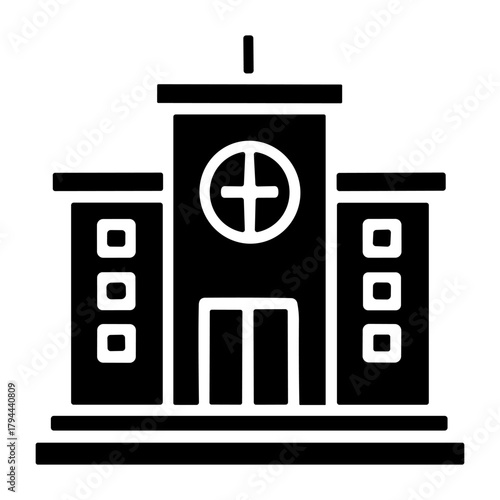 hospital icon or logo isolated sign symbol vector illustration - high quality black style vector icons
