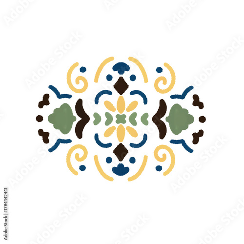 Abstract floral vector modest fabric pattern 