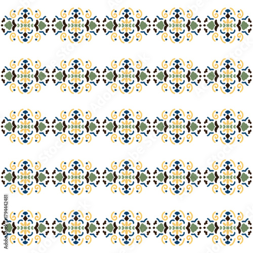 Abstract floral vector modest fabric pattern 