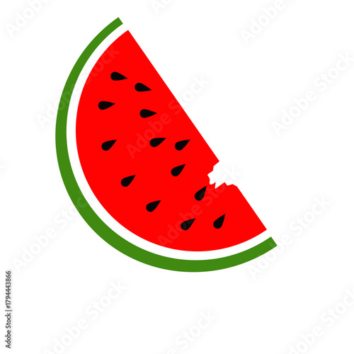 Fresh watermelon slice radiating summer fun, inviting healthy indulgence, perfect for vibrant designs and seasonal promotions, a vector delight