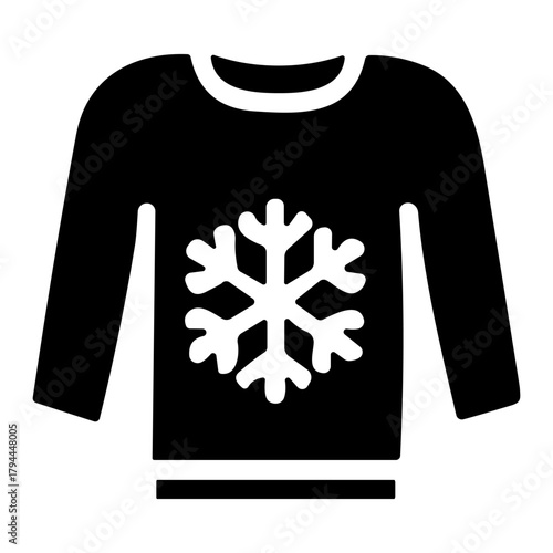 Winter Sweater icon or logo isolated sign symbol vector illustration - high quality black style vector icons