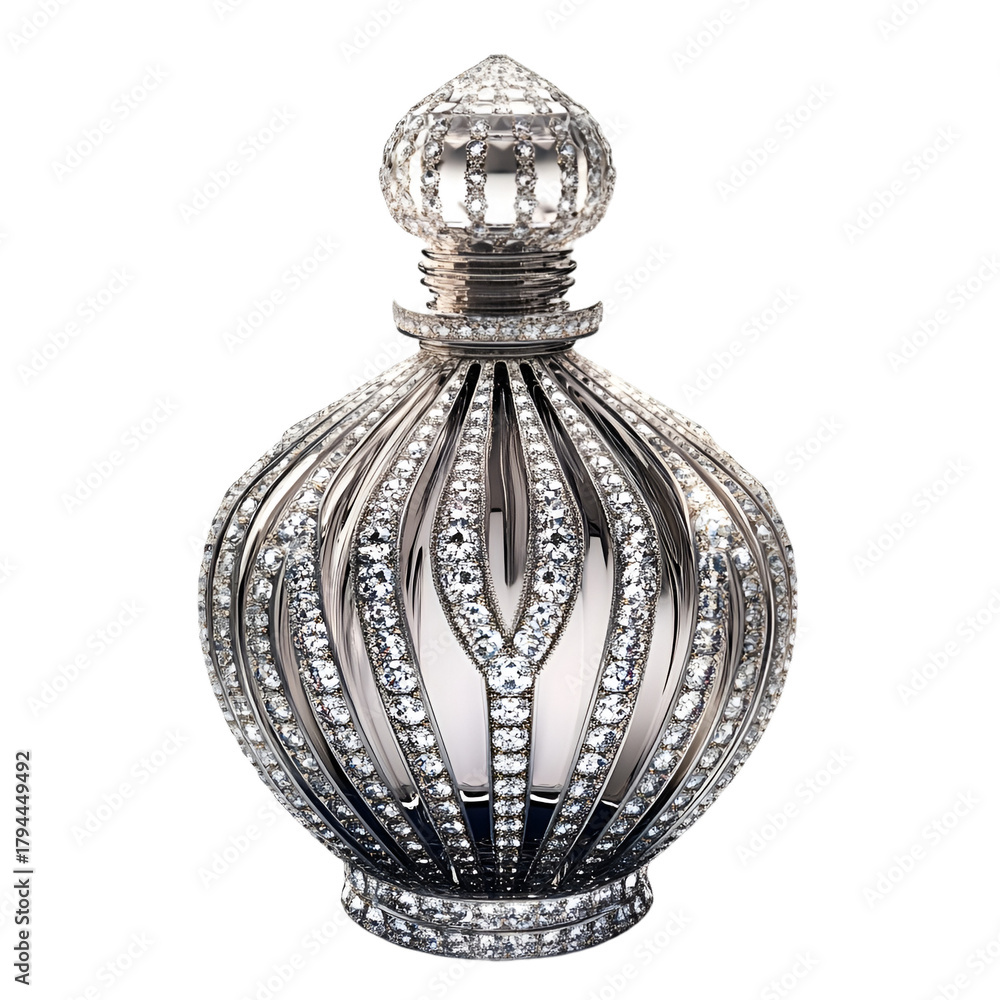 Fototapeta premium Luxury Crystal Perfume Bottle Isolated