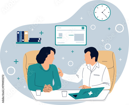 Medical Consultation Illustration