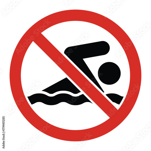 do not swim sign