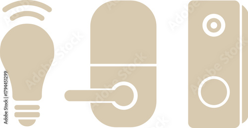 Room amenity control icons strip