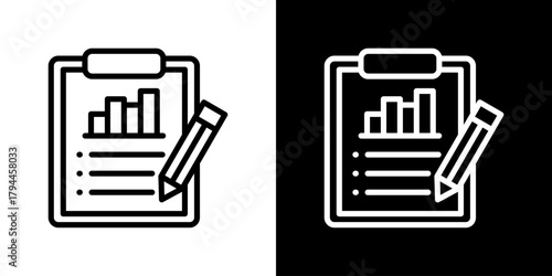 Project Management Icon Set. Clean Line Design With Light And Dark Versions For Versatile Use. 