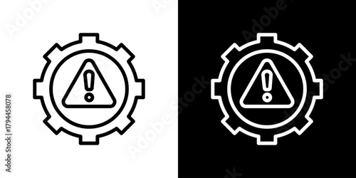 Risk Management Icon Set. Clean Line Design With Light And Dark Versions For Versatile Use. 