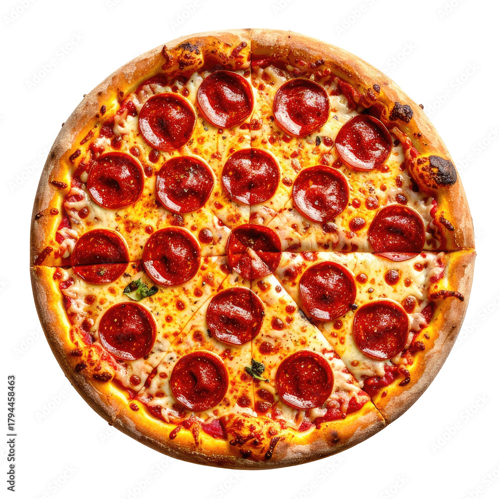 © Adri - Close-up of a delicious, freshly baked pepperoni pizza