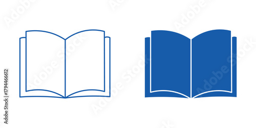 Book icon vector. open book sign and symbol. Simple book symbol. e-book icon. Book - education icon vector design template.