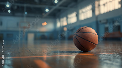 basketball ball in the basket