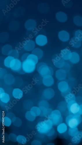 Generative AI abstract blue bokeh light patterns science.