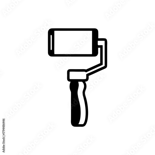 Illustration of a phone on a gimbal on transparent background silhouette