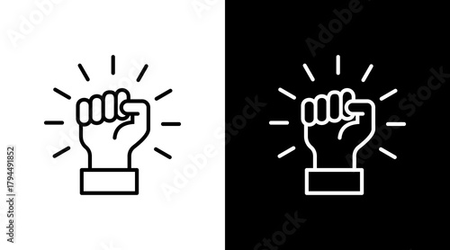 Encouragement White Icon Set Design